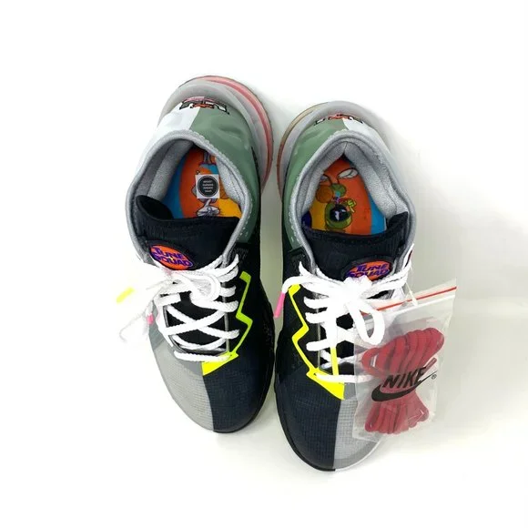 NIKE Women Size CV7562 005 LEBRON XVIII LOW lt Smoke Grey Sunset Sulse Shoes - Picture 8 of 11